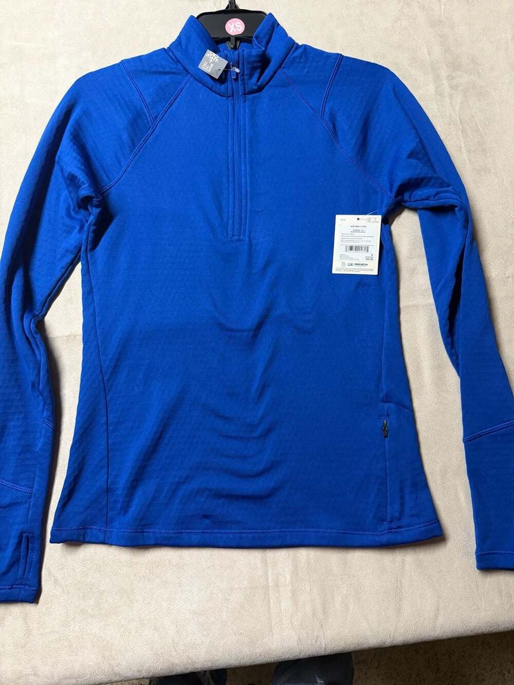 DSG Run Grid 1/4 Zip Size XS Team Royal Blue Pullover Top